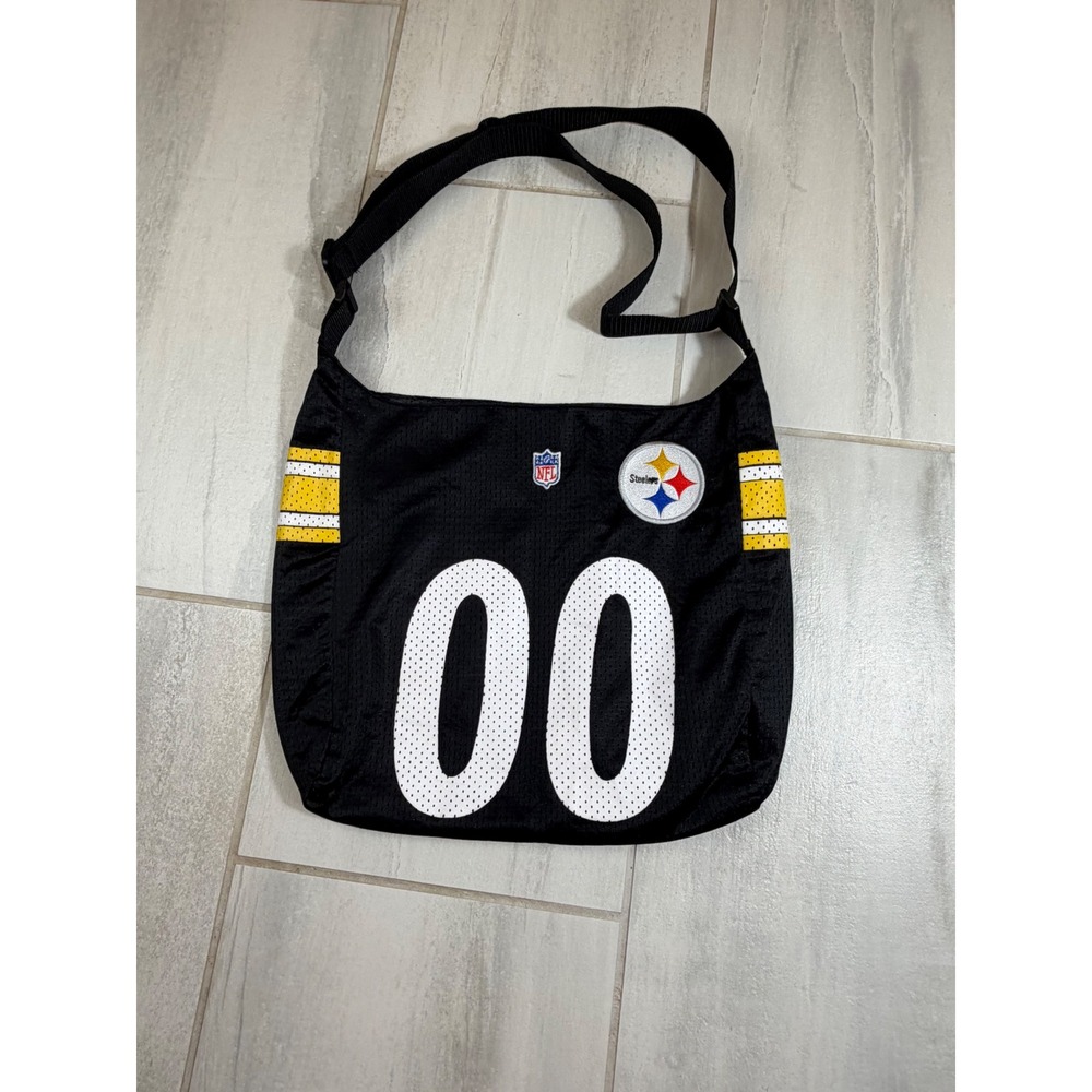 Little Earth NFL Pittsburgh Steelers Jersey Mesh Crossbody Bag Black Yellow 00